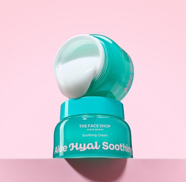 THE FACE SHOP Aloe Hyaluronic Acid Soothing Cream 60ml from Korea