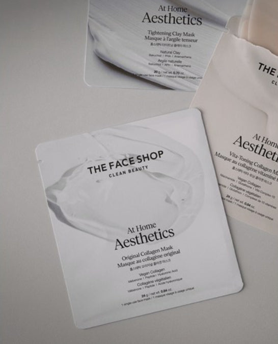 4 x THE FACE SHOP At Home Aesthetics Original Collagen Mask 24g from Korea