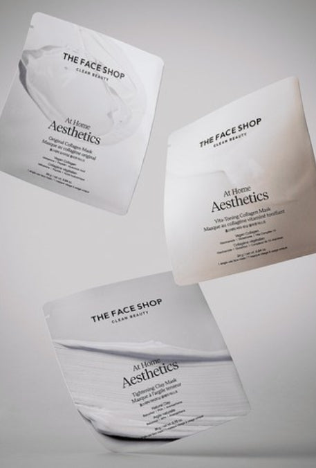 4 x THE FACE SHOP At Home Aesthetics Original Collagen Mask 24g from Korea