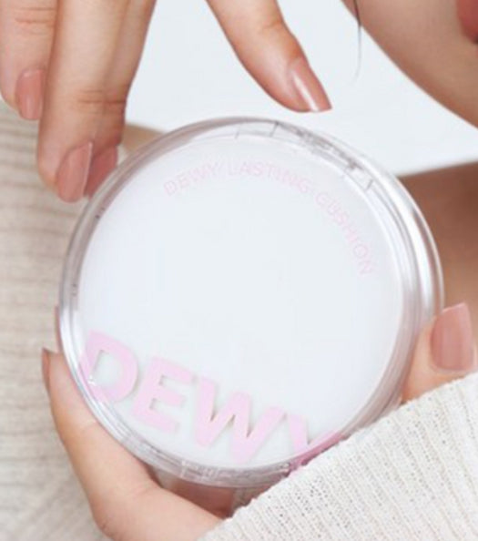 2 x THE FACE SHOP Dewy Lasting Cushion 12g SPF50+ PA+++ #V201 Apricot Beige from Korea