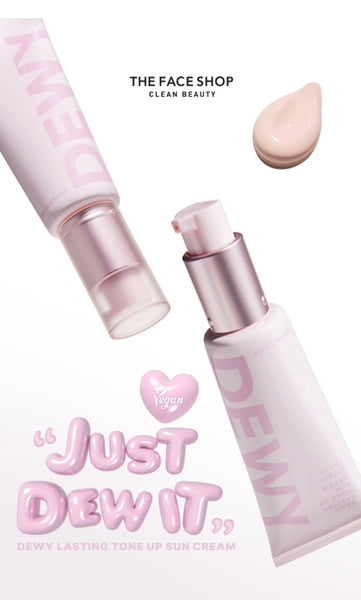 2 x THE FACE SHOP Dewy Lasting Tone-Up Sun Cream SPF50+ PA+++ 35ml from Korea