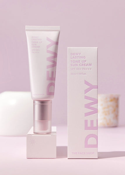 2 x THE FACE SHOP Dewy Lasting Tone-Up Sun Cream SPF50+ PA+++ 35ml from Korea