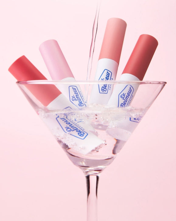 2 x THE FACE SHOP Dr. Belmeur Advanced Cica Touch Lip Balm 5.5g (Coral Colour) – Coral Tint & Soothing Care from Korea