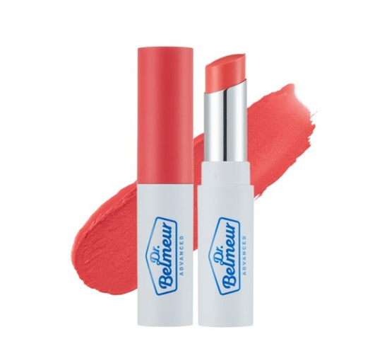2 x THE FACE SHOP Dr. Belmeur Advanced Cica Touch Lip Balm 5.5g (Coral Colour) – Coral Tint & Soothing Care from Korea