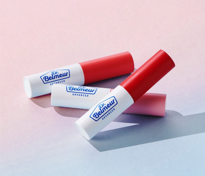 2 x THE FACE SHOP Dr. Belmeur Advanced Cica Touch Lip Balm 5.5g (Coral Colour) – Coral Tint & Soothing Care from Korea