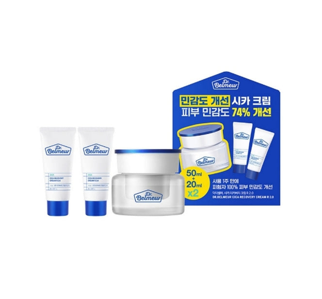THE FACE SHOP Dr.Belmeur Cica Recovery Cream Spcial Set (3 Items) from Korea by The Face Shop
