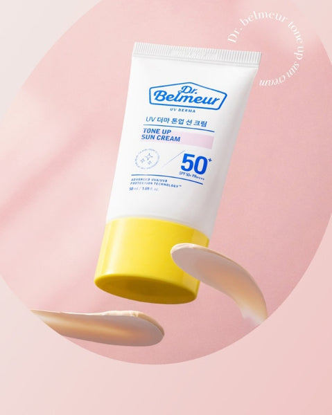 2 x THE FACE SHOP Dr. Belmeur Tone UP Sun Cream SPF50+ PA++++ 50ml from Korea
