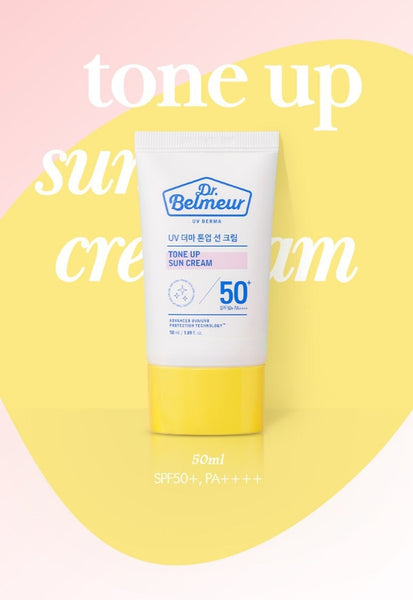2 x THE FACE SHOP Dr. Belmeur Tone UP Sun Cream SPF50+ PA++++ 50ml from Korea