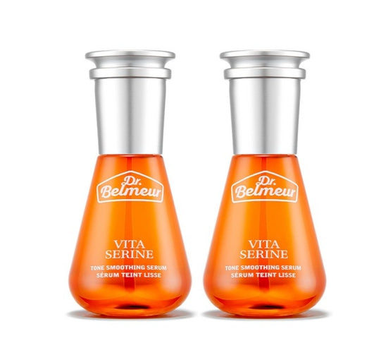 2 x THE FACE SHOP Dr. Belmeur Vita Serine Tone Smoothing Serum 45ml – Brighten & Refine Skin Texture from Korea