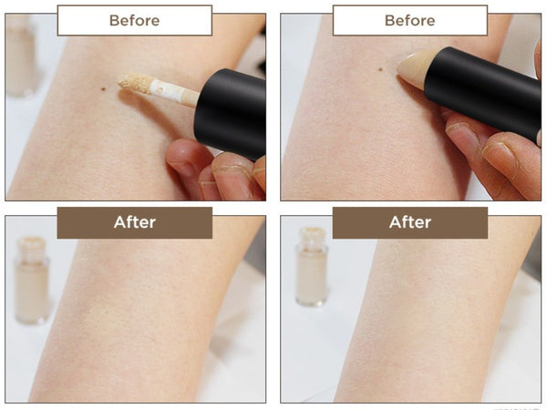 THE FACE SHOP Dual Veil EX Concealer (V201 Apricot Beige) – Liquid & Stick 2-in‑1 Coverage from Korea