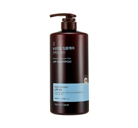 THE FACE SHOP Essential Damage Care LPP Shampoo 1000ml – Intensive Repair for Damaged Hair from Korea