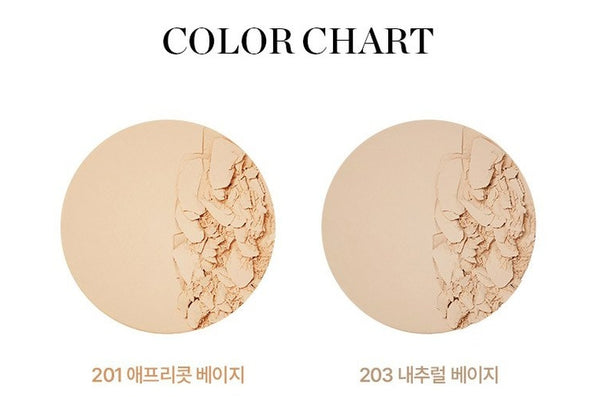 2 x THE FACE SHOP FMGT Gold Collage Ampoule Two-Way Pact Refill 9.5g #203 Natural Beige from Korea