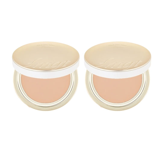 2 x THE FACE SHOP FMGT Gold Collage Ampoule Two-Way Pact 9.5g #203 Natural Beige from Korea