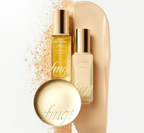 2 x THE FACE SHOP FMGT Gold Collage Ampoule Two-Way Pact Refill 9.5g #203 Natural Beige from Korea