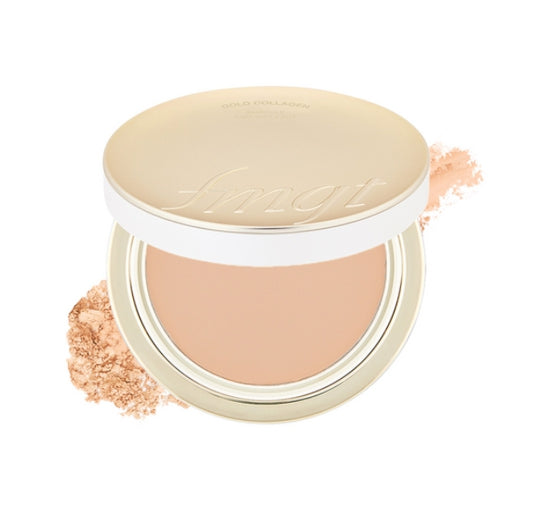 2 x THE FACE SHOP FMGT Gold Collage Ampoule Two-Way Pact 9.5g #203 Natural Beige from Korea