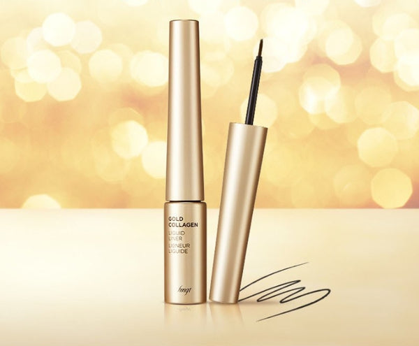 2 x THE FACE SHOP Gold Collagen Liquid Liner 5.5g #01 Black from Korea