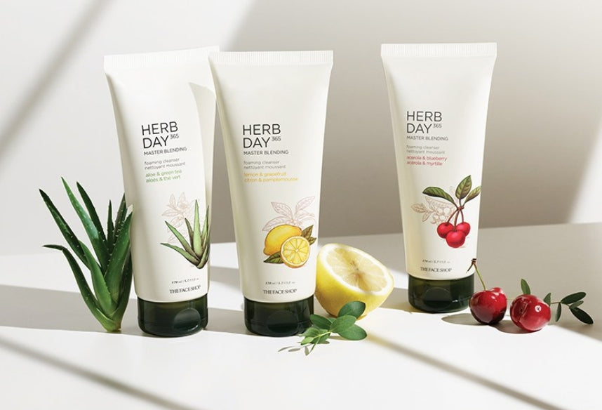 2 x THE FACE SHOP Herb Day 365 Master Blending Cleansing Foam – Lemon & Grapefruit 170ml from Korea