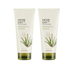 2 x THE FACE SHOP Herb Day 365 Master Blending Foaming Cleanser – Aloe & Green Tea 170ml from Korea