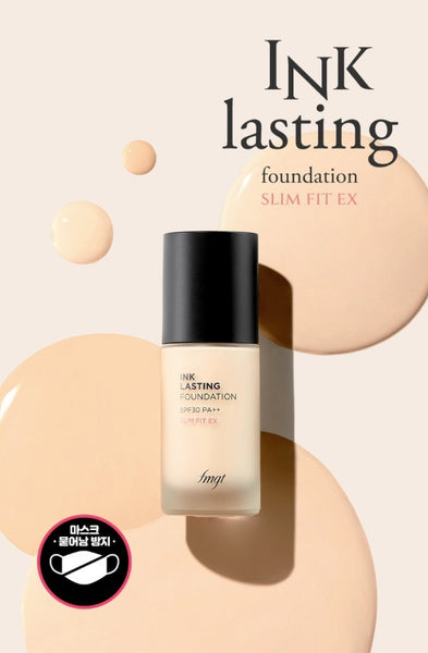 2 x THE FACE SHOP Ink Lasting Foundation Slim Fit EX 30ml SPF30 PA++ #V203 Natural Beige from Korea