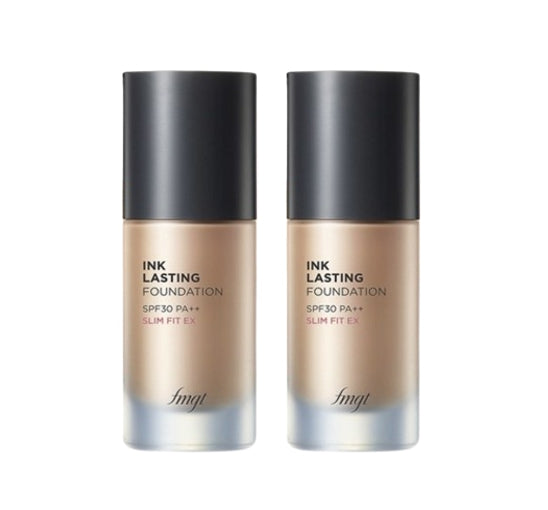 2 x THE FACE SHOP Ink Lasting Foundation Slim Fit EX 30ml SPF30 PA++ #V203 Natural Beige from Korea