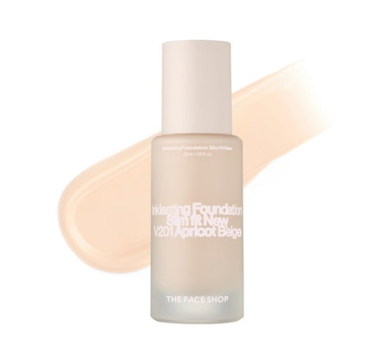 2 x THE FACE SHOP Ink Lasting Foundation Slim Fit New 35ml #V201 Light from Korea