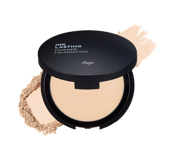 2 x THE FACE SHOP Ink Lasting Powder Foundation V201 Apricot Beige 9g SPF30 PA++ from Korea
