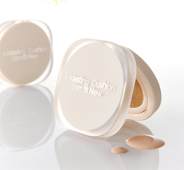 THE FACE SHOP Inklasting Cushion Slim Fit New 12g SPF35 PA++ #V201 Apricot Beige from Korea