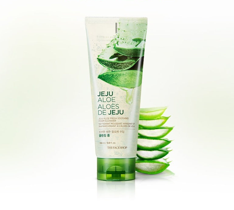 2 x THE FACE SHOP Jeju Aloe Fresh Soothing Foam Cleanser 150ml from Korea