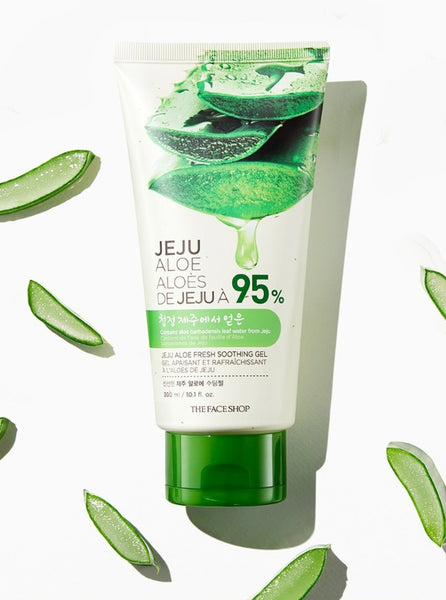 3 x THE FACE SHOP Jeju Aloe Fresh Soothing Gel 300ml (Tube Type) from Korea