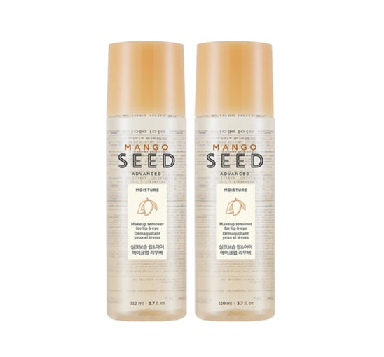2 x THE FACE SHOP Mango Seed Silk Moisturizing Lip & Eye Makeup Remover 110ml from Korea