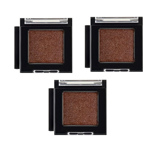 3 x THE FACE SHOP Mono Cube Eyeshadow Glitter, BR01 Brown Veil 1.5g - Sparkle Single from Korea