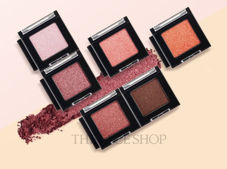 3 x THE FACE SHOP Mono Cube Eyeshadow Glitter, BR01 Brown Veil 1.5g - Sparkle Single from Korea