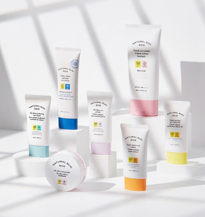 2 x THE FACE SHOP Natural Sun Eco Super Active Sun Cream SPF50+ PA+++ 50ml from Korea
