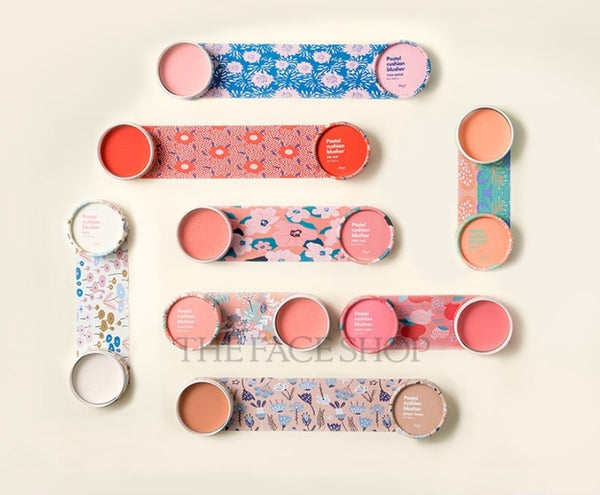 2 x THE FACE SHOP Pastel Cushion Blusher India Red 6g from Korea