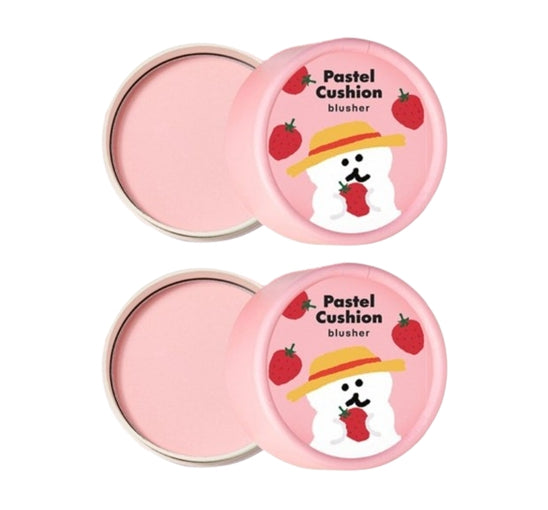 2 x THE FACE SHOP Pastel Cushion Blusher #01 Whipping Strawberry 5g from Korea