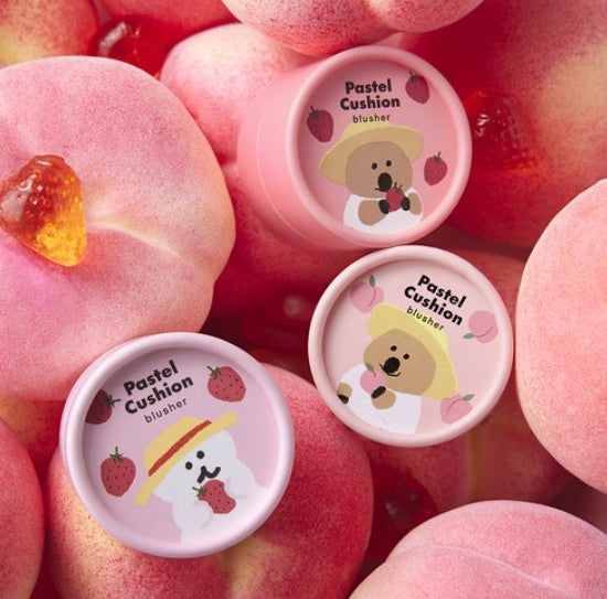 2 x THE FACE SHOP Pastel Cushion Blusher #01 Whipping Strawberry 5g from Korea