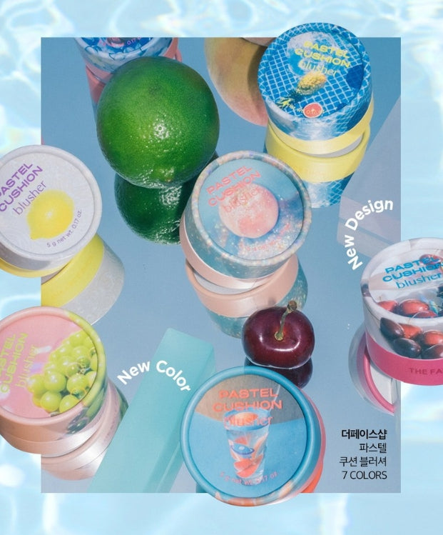THE FACE SHOP Pastel Cushion Blusher #02 Bubble Gum Pink 5g from Korea