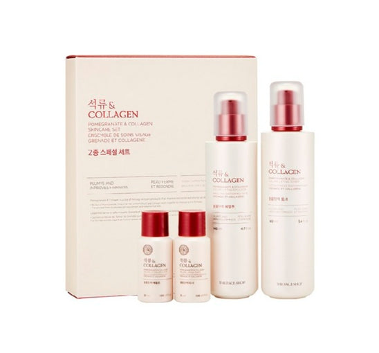 THE FACE SHOP Pomegranate & Collagen Skincare Set (4 Items) from Korea