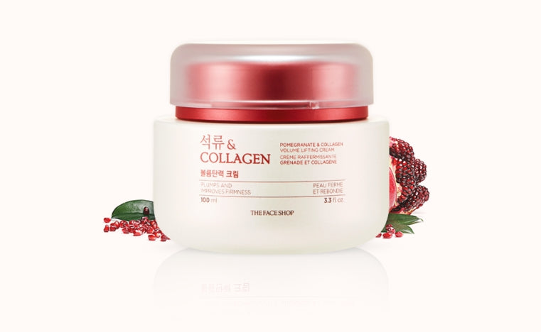 2 x THE FACE SHOP Pomegrante & Collagen Volume Lifting Cream 100ml from Korea