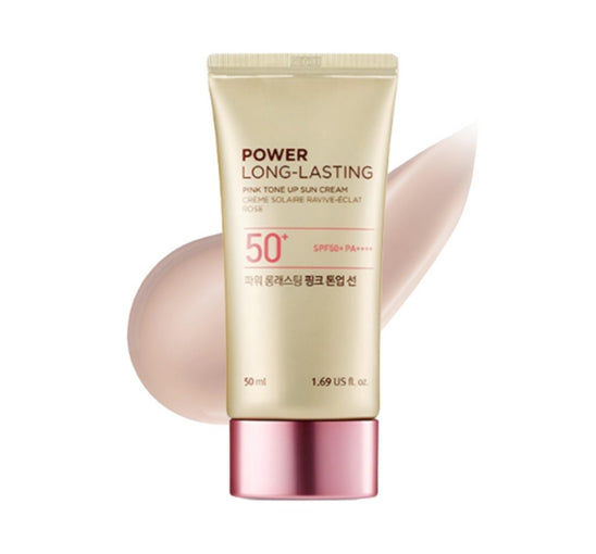 THE FACE SHOP Power Long-Lasting Pink Tone Up Sun Cream 50ml SPF50+ PA+++ from Korea