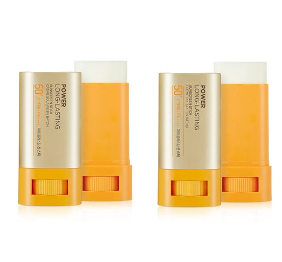 2 x THE FACE SHOP Power Long-Lasting Sunscreen Stick SPF50+ PA++++ 18g from Korea