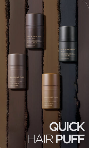 3 x THE FACE SHOP Quick Hair Puff 7g 03 Light Brown from Korea