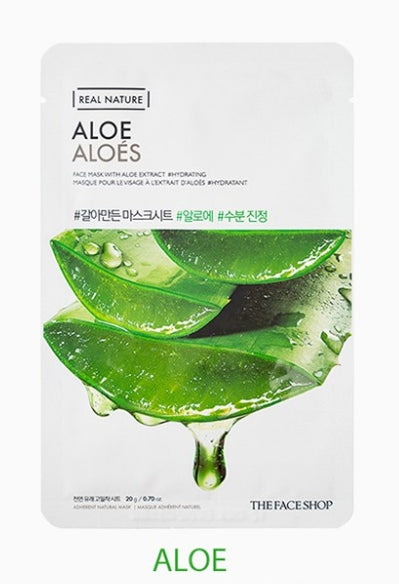 10 x THE FACE SHOP Real Nature Aloe Face Mask from Korea