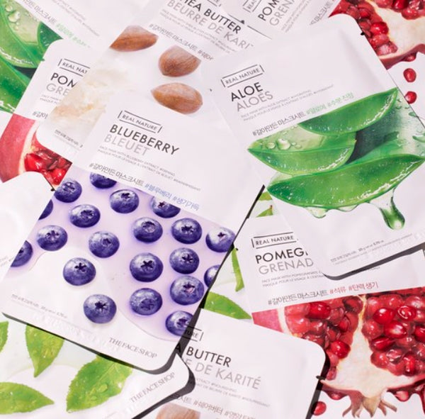 10 x THE FACE SHOP Real Nature Blueberry Face Mask 20g – Firming & Revitalising from Korea