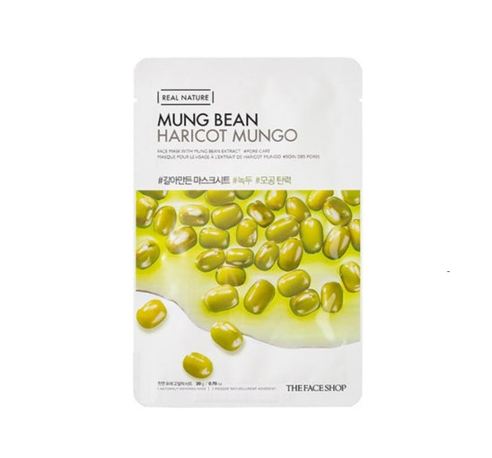 10 x THE FACE SHOP Real Nature Haricot Mungo Face Mask 20g from Korea