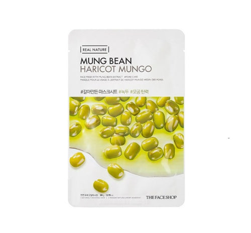 10 x THE FACE SHOP Real Nature Haricot Mungo Face Mask 20g from Korea