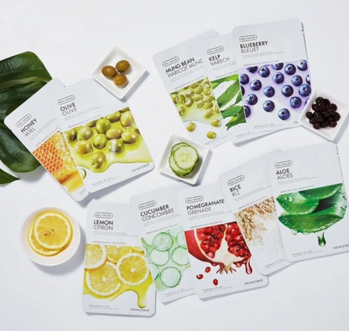 20 x THE FACE SHOP Real Nature Lemon Face Mask 20g from Korea