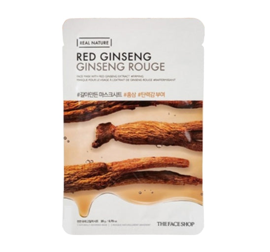 10 x THE FACE SHOP Real Nature Red Ginseng Face Mask 20g from Korea