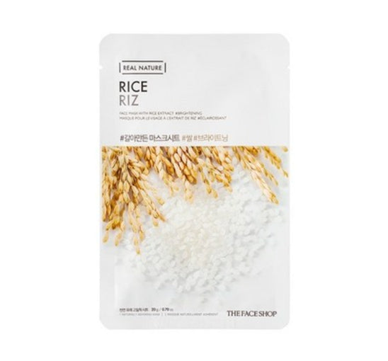 10 x THE FACE SHOP Real Nature Rice Face Mask 20g from Korea