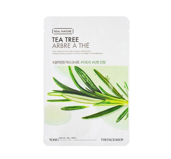 10 x THE FACE SHOP Real Nature Tea Tree Face Mask 20g from Korea